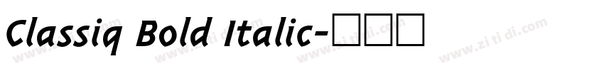 Classiq Bold Italic字体转换